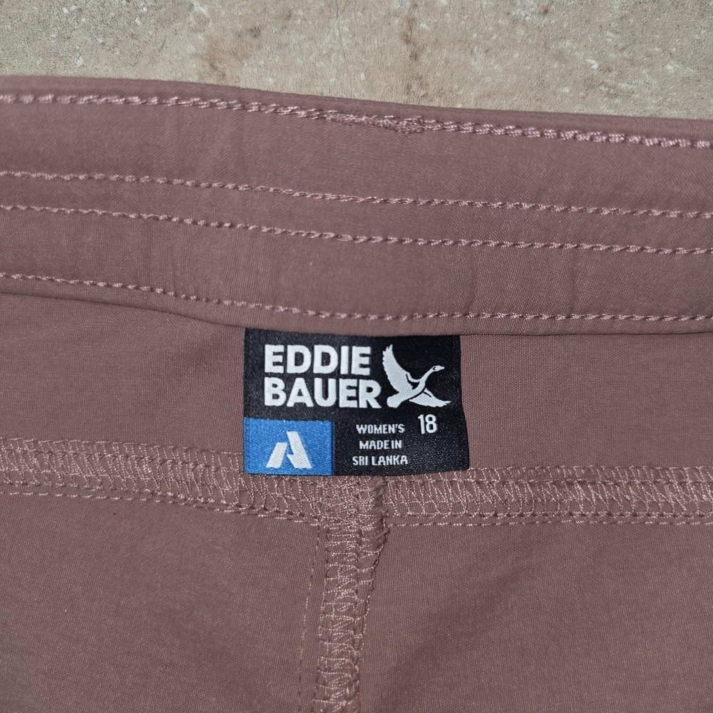 Eddie Bauer Pants Womens 18 Pink First Ascent Cargo Hiking Stretch Nylon Outdoor - Picture 6 of 15